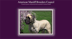 Desktop Screenshot of americanmastiffbreederscouncil.com