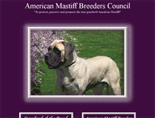 Tablet Screenshot of americanmastiffbreederscouncil.com